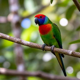 Caribbean Holidays, Puerto Rico Birdwatching, A Puerto Rican parrot perched on a branch in a protected tropical forest, photographed in natural morning light