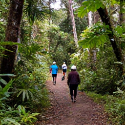 Caribbean Holidays, Puerto Rico Birdwatching, Birdwatchers following a quiet trail through El Yunque National Forest, Puerto Rico