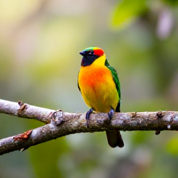 Caribbean Holidays, Puerto Rico Birdwatching, Colourful Puerto Rican birds in a green rainforest at sunrise
