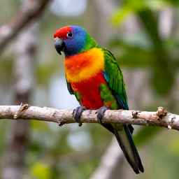Caribbean Holidays, Puerto Rico Birdwatching, Puerto Rican parrot perched on a branch in a protected forest habitat