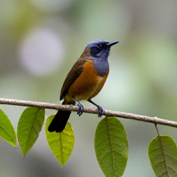 Caribbean Holidays, Puerto Rico Birdwatching, Puerto Rican tody perched on a leafy branch in El Yunque National Forest, soft morning light
