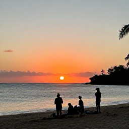 Caribbean Holidays, Puerto Rico Birdwatching, Relaxed birdwatchers enjoying a sunset over Puerto Rico&rsquo;s tropical coastline