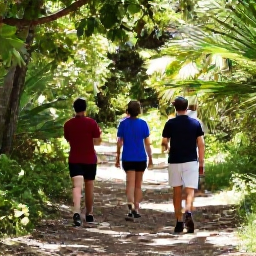 Caribbean Holidays, Puerto Rico Birdwatching, Relaxed travellers enjoying a shaded Puerto Rican nature trail after a morning of birdwatching