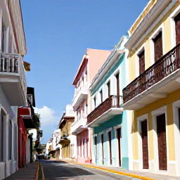 Caribbean Holidays, Puerto Rico Business Class, Colourful streets of Old San Juan with Spanish colonial buildings, balconies and bright Caribbean sunshine