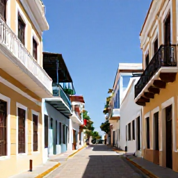 Caribbean Holidays, Puerto Rico Business Class, Historic colourful streets of Old San Juan, Puerto Rico, with Spanish colonial buildings and tropical sunshine