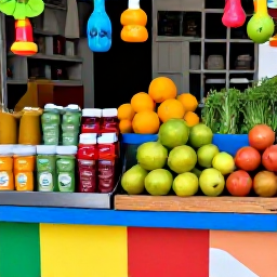 Caribbean Holidays, Puerto Rico Cooking, Colourful Puerto Rican market stalls in San Juan with tropical fruit, herbs and local spices