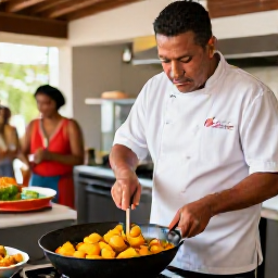 Caribbean Holidays, Puerto Rico Cooking, Hands-on Puerto Rican cooking class preparing mofongo, sofrito and fresh seafood, with a chef demonstrating techniques in a welcoming kitchen