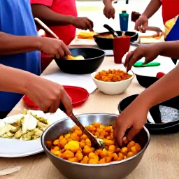Caribbean Holidays, Puerto Rico Cooking, Travellers preparing mofongo and other Puerto Rican dishes during a friendly hands-on cooking class, with traditional utensils and ingredients