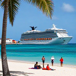 Caribbean Holidays, Puerto Rico Cruises, Cruise passengers enjoying a bright Caribbean port day with palm-fringed beaches, clear water and colourful local culture