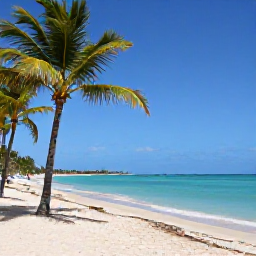 Caribbean Holidays, Puerto Rico December, A sunny Puerto Rico beach in December with turquoise water, palm trees and relaxed holiday atmosphere
