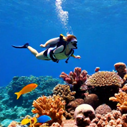 Caribbean Holidays, Puerto Rico Diving, Colourful coral reef and tropical fish beneath clear Caribbean water near Puerto Rico