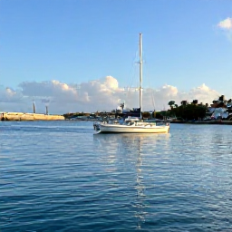 Caribbean Holidays, Puerto Rico Diving, Scuba diving boat leaving a calm Puerto Rico harbour on a sunny April morning