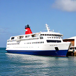 Caribbean Holidays, Puerto Rico February, Colourful Caribbean ferry port and island-hopping travellers preparing for a multi-country journey from Puerto Rico