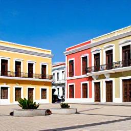 Caribbean Holidays, Puerto Rico Fly Drive, Colourful historic streets in Old San Juan, Puerto Rico, with Spanish colonial buildings, balconies and a sunny plaza