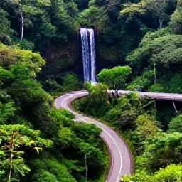 Caribbean Holidays, Puerto Rico Fly Drive, El Yunque National Forest in Puerto Rico with lush rainforest, a waterfall and a winding viewpoint road