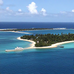 Caribbean Holidays, Puerto Rico Holidays, A Caribbean travel scene showing Puerto Rico connected with a second island destination, featuring a ferry or aircraft, tropical sea and sunny island coastline