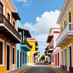 Caribbean Holidays, Puerto Rico Holidays, Colourful streets of Old San Juan, Puerto Rico, with Spanish colonial buildings, balconies and lively local atmosphere
