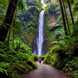 Caribbean Holidays, Puerto Rico Holidays, El Yunque National Forest with lush green rainforest, a waterfall and a hiking path