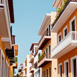 Caribbean Holidays, Puerto Rico Instagram, Colourful colonial streets and balconies in Old San Juan, Puerto Rico, photographed in warm May sunlight
