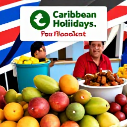 Caribbean Holidays, Puerto Rico Instagram, Local Puerto Rican food market in San Juan with colourful tropical fruit, traditional dishes and friendly vendors