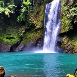 Caribbean Holidays, Puerto Rico Instagram, Turquoise waterfall pool surrounded by lush rainforest in El Yunque National Forest, Puerto Rico, during July