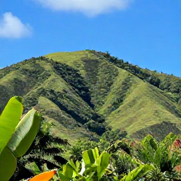 Caribbean Holidays, Puerto Rico March, Scenic Puerto Rico day trip landscape near San Juan with lush hills, tropical foliage and a clear blue sky
