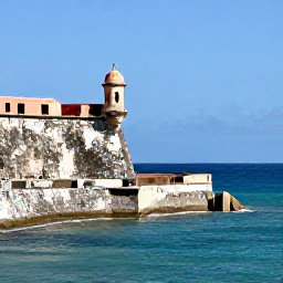 Caribbean Holidays, Puerto Rico May, Historic El Morro fortress overlooking the turquoise Caribbean Sea in San Juan, Puerto Rico, under clear May sunshine