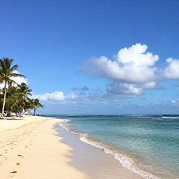 Caribbean Holidays, Puerto Rico November, A sunny Puerto Rico beach with calm turquoise water, palm trees and a relaxed all-inclusive holiday atmosphere in November