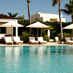 Caribbean Holidays, Puerto Rico November, Adults relaxing beside a quiet infinity pool at a stylish Puerto Rico resort in warm November sunshine