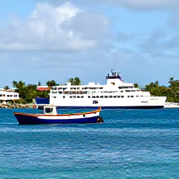 Caribbean Holidays, Puerto Rico October, Ferry and aircraft connections between Caribbean islands, with colourful boats, blue sea and a relaxed tropical harbour scene