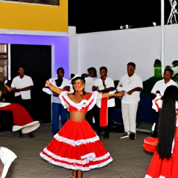 Caribbean Holidays, Puerto Rico October, Puerto Rican cultural evening with bomba musicians, dancers, colourful costumes and an enthusiastic local audience
