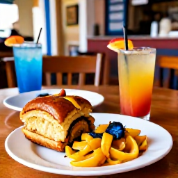 Caribbean Holidays, Puerto Rico October, Traditional Puerto Rican dishes and colourful cocktails served at a lively restaurant in San Juan