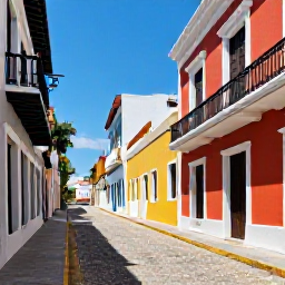 Caribbean Holidays, Puerto Rico Solo, Colourful colonial buildings and cobbled streets in Old San Juan, Puerto Rico