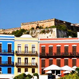 Caribbean Holidays, Puerto Rico Solo, Colourful colonial buildings and historic fortress walls in Old San Juan, Puerto Rico