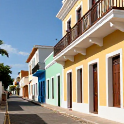 Caribbean Holidays, Puerto Rico Solo Holidays, A solo traveller enjoying a sunny morning on a colourful street in Old San Juan, Puerto Rico