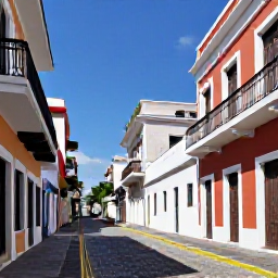 Caribbean Holidays, Puerto Rico Solo Holidays, Colourful colonial buildings, cobbled streets and historic forts in Old San Juan under a clear blue sky
