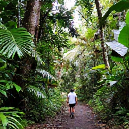 Caribbean Holidays, Puerto Rico Solo, Lush El Yunque National Forest with a solo visitor on a rainforest trail and tropical vegetation