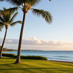 Caribbean Holidays, Puerto Rico Spas, A peaceful luxury spa resort in Puerto Rico during November, with palm trees, warm sunlight and a calm turquoise sea