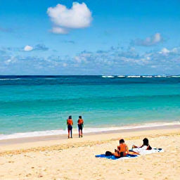 Caribbean Holidays, Puerto Rico Tours, Turquoise Caribbean sea, golden sand and visitors enjoying a relaxed beach day near Puerto Rico