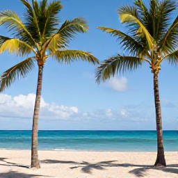 Caribbean Holidays, Puerto Rico Tours, Warm Caribbean beach in Puerto Rico during January, with palm trees, clear turquoise water and relaxed holiday atmosphere