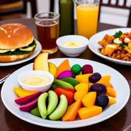 Caribbean Holidays, Puerto Rico Wellness, Colourful Puerto Rican meal with fresh fruit and local ingredients on an outdoor restaurant table