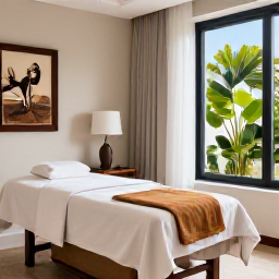 Caribbean Holidays, Puerto Rico Wellness, Elegant Puerto Rico resort spa treatment room with natural light, tropical plants and a relaxed atmosphere