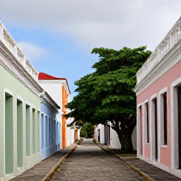 Caribbean Holidays, Quiet Caribbean Breaks, A tranquil Caribbean historic quarter with pastel colonial buildings, leafy lanes and very few visitors