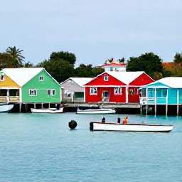 Caribbean Holidays, Quiet Caribbean Holidays, A couple exploring a quiet Caribbean fishing village with colourful houses, a small harbour and locals going about their day