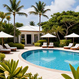 Caribbean Holidays, Quiet Caribbean Holidays, An elegant adults-only Caribbean resort surrounded by tropical gardens, with a quiet swimming pool, comfortable loungers and no crowds