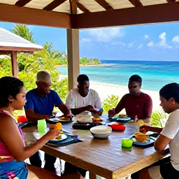 Caribbean Holidays, Relaxing Cooking Holidays, A relaxed Caribbean cooking class in a sunny open-air kitchen overlooking the sea