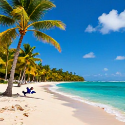 Caribbean Holidays, Relaxing Couples Holidays, Generic scenic photograph of a beautiful Caribbean island coastline with palm trees, turquoise sea and golden sand