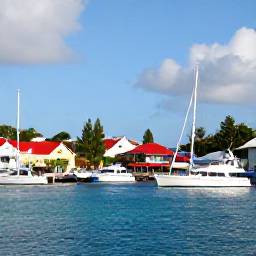 Caribbean Holidays, Saint Barth Instagram, A bright June morning at Gustavia harbour in Saint Barth&eacute;lemy, colourful yachts, red-roofed buildings and calm turquoise water, travel photography style