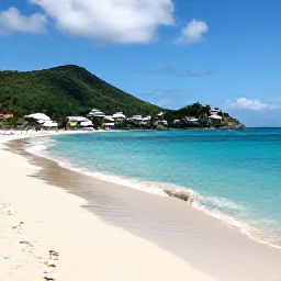 Caribbean Holidays, Saint Barth Instagram, A colourful September afternoon at Gouverneur Beach in Saint Barth&eacute;lemy, with white sand, turquoise water and green hills behind it