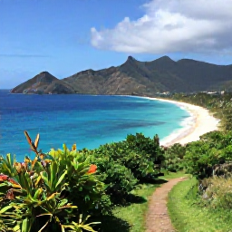 Caribbean Holidays, Saint Barth Instagram, A sweeping view of Colombier Beach in Saint Barth&eacute;lemy, reached by a green coastal trail, with turquoise sea and rugged hills